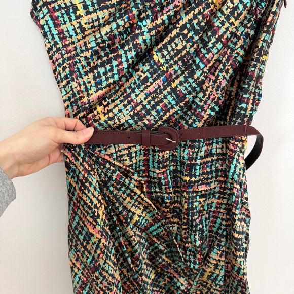 Byron Lars Beauty Mark Draped Shoulder Tweed-Inspired Silk Blend Dress – Size 4 - Picture 6 of 10